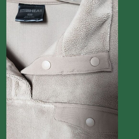 32 Degrees Heat Snap Pullover Fleece Jacket Womens Casual  Beige Xsmall - Picture 8 of 9